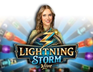 Lightning Storm slot logo by Evolution at Gambloria Casino