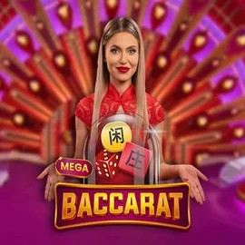 Official Live Casino logo: Mega Baccarat by Pragmatic Play at Gambloria Casino
