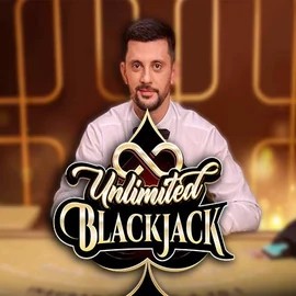 Unlimited Blackjack slot logo by Ezugi at Gambloria Casino